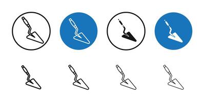 Trowel icon Thin line art collection vector