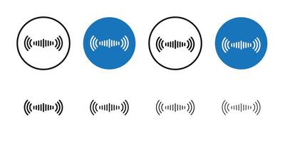 Voice icon Thin line art collection vector
