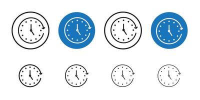 Time forward icon Thin line art collection vector