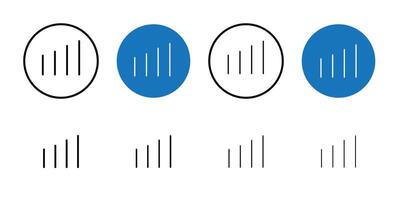 Signal Icon Thin line art collection vector