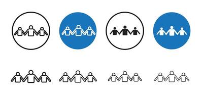 Users icon Thin line art collection vector