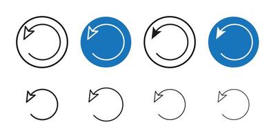 Refresh icon Thin line art collection vector
