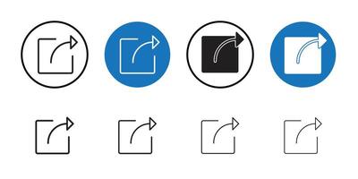 Share icon Thin line art collection vector