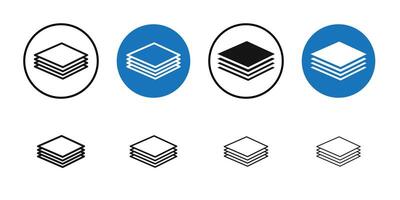 Layers icon Thin line art collection vector