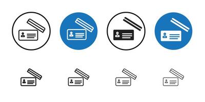 Personal documents icon Thin line art collection vector