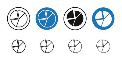 Pie Chart Icon Thin line art collection vector
