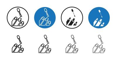 Manicure icon Thin line art collection vector