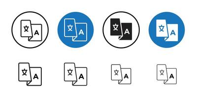 Language icon Thin line art collection vector