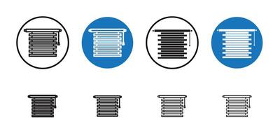 Jalousie icon Thin line art collection vector