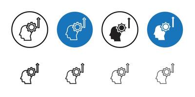 Personal development icon Thin line art collection vector