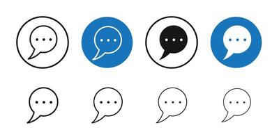 Message icon Thin line art collection vector
