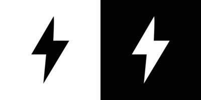 lightning bolt icon Flat art illustration in outline vector