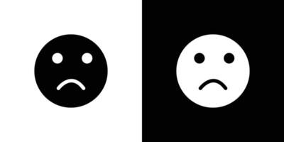 sad icon Flat art illustration in outline vector