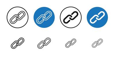 Link icon Thin line art collection vector