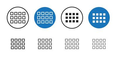 Grid view icon Thin line art collection vector