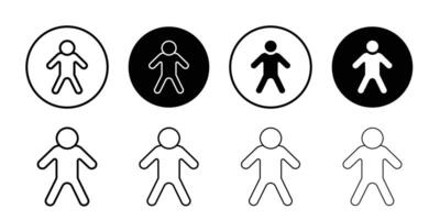 Man cookie icon thin line illustration vector