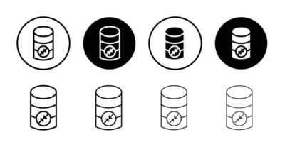 Shrink database icon thin line illustration vector