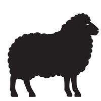Sheep silhouette isolated on white background vector