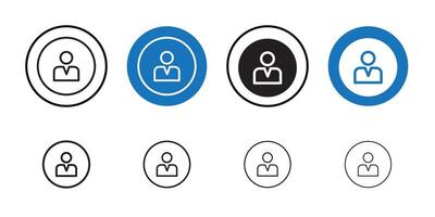 Login icon Thin line art collection vector