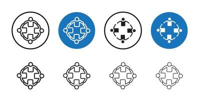 Group icon Thin line art collection vector
