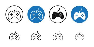 Gaming Controller Icon Thin line art collection vector