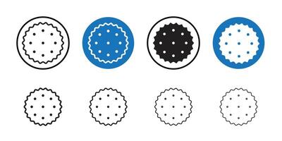 Crackers icon Thin line art collection vector