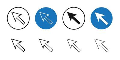 Cursor icon Thin line art collection vector