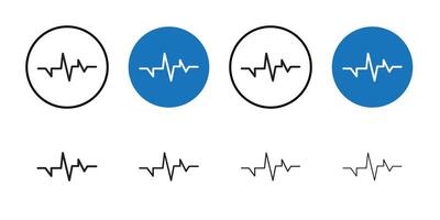 Heartbeat icon Thin line art collection vector