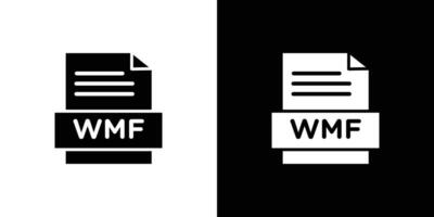 WMF File Document Icon Flat art illustration in outline vector