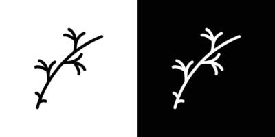 wood branch icon Flat art illustration in outline vector