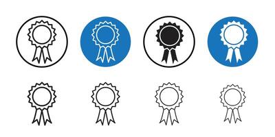 Badge icon Thin line art collection vector