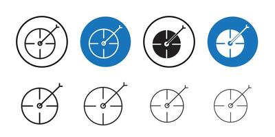 Aim icon Thin line art collection vector