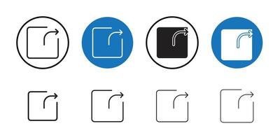 External link icon Thin line art collection vector