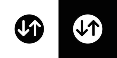 Up and down arrows icon Flat art illustration in outline vector