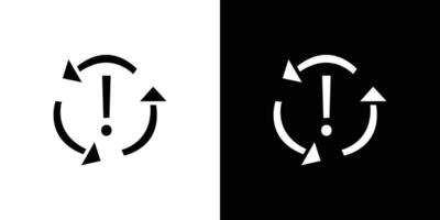 Synchronization error icon Flat art illustration in outline vector