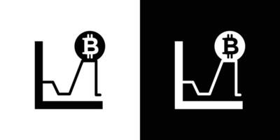 Bitcoin Evolution icon Flat art illustration in outline vector