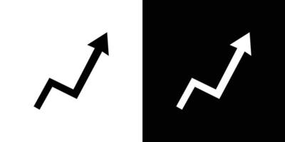 Statistic Up icon Flat art illustration in outline vector