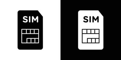sim card icon Flat art illustration in outline vector
