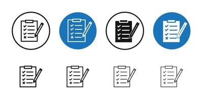 Check list icon Thin line art collection vector