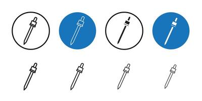 Dropper icon Thin line art collection vector