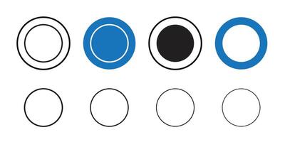 Circle icon Thin line art collection vector