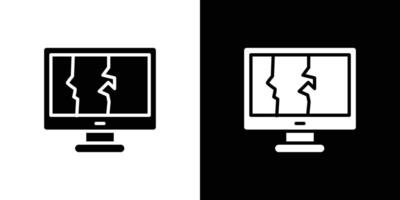 Display or lcd issues icon set illustration vector