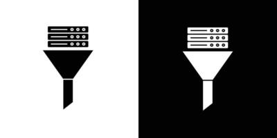 Data filtering icon Art design illustration vector