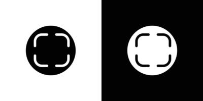 scan button icon Flat art illustration in outline vector