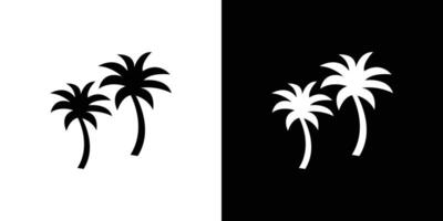 Palm tree icon Flat art illustration in outline vector