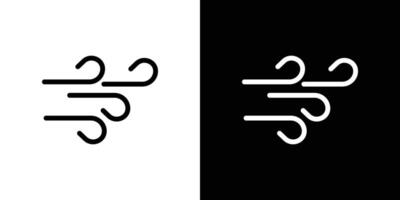 Blowing wind icon Flat art illustration in outline vector