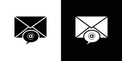 Mail message icon Flat art illustration in outline vector