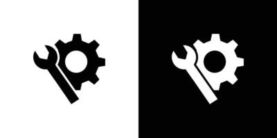 mechanic settings icon Flat art illustration in outline vector