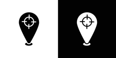Geo Targeting icon Flat art illustration in outline vector