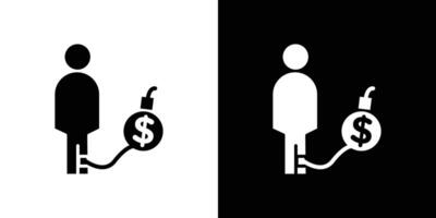 Debt holders icon Flat art illustration in outline vector